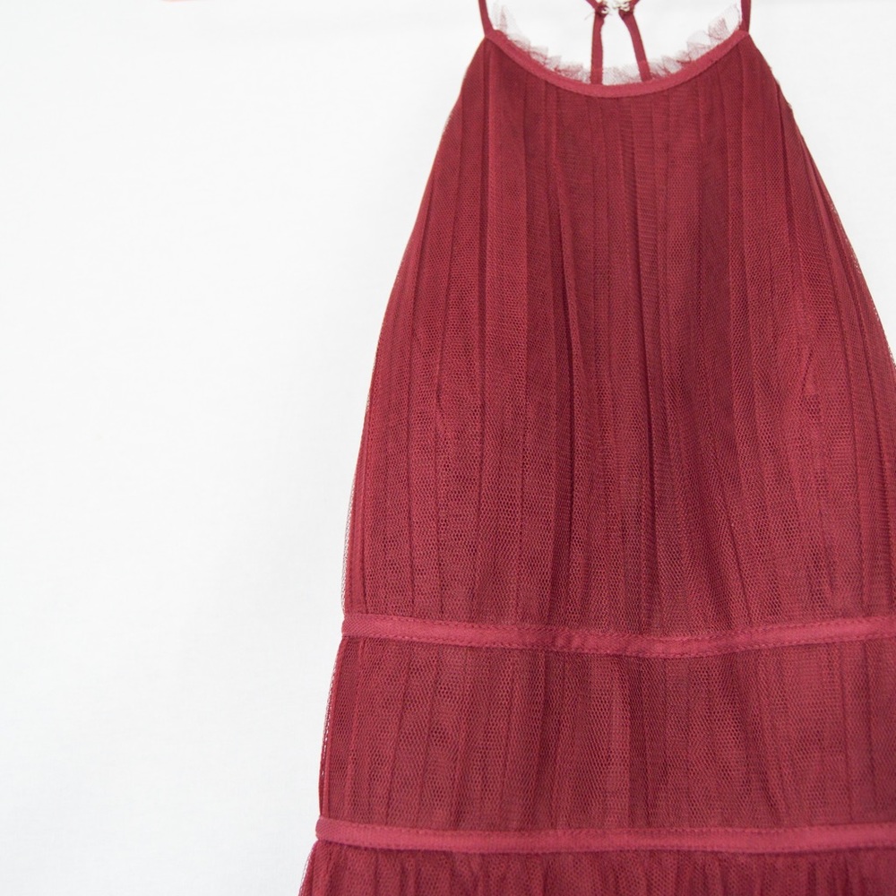 Jenny Yoo Helena Burgundy Size 6 Formal Dress - Picture 7 of 12